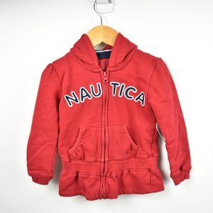 Cherry red full zip hoodie from Nautica 4T